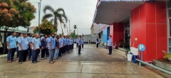 Apel pagi PDAM Kota Solok, sebagai Pembina Apel Kabag Hubungan Langganan (Bp. Minang Burdiansyah, SH), berpesan kepada seluruh karyawan/ti untuk terus menjalankan protokol kesehatan, menjaga kesehatan